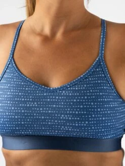 Women's Strappy Pocket Bra (True Navy Geo Dot) 11 Women's Strappy Pocket Bra (True Navy Geo Dot) -TCRunning Shop DSC00222 5000x d355e109 e370 4c93 9c67 f14931ec46fe