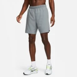 Nike Men's DRI-FIT Challenger 7" 2-in-1 Running Shorts (084 - Smoke Grey/Dark Smoke Grey/Reflective Silver)
