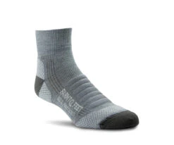 Lightweight Merino Wool Hiking Socks - Damascus Quarter Crew Charcoal