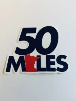 Minnesota 50 Miles Achievement Sticker for Cars and Gear