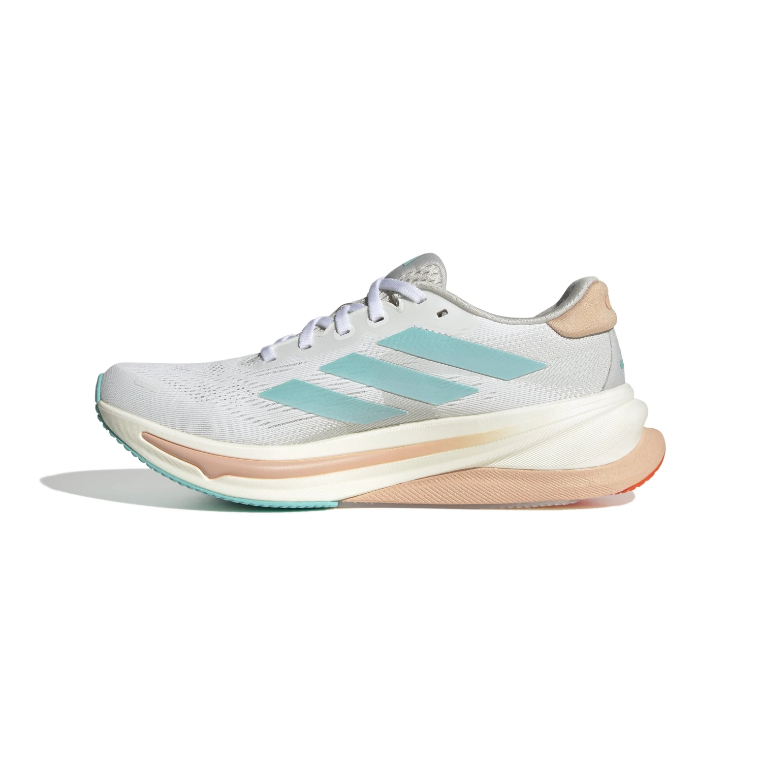 ADIDAS Women's Supernova Solution 2 (FTWWHT/FLAAQU/POWCOR) 2 ADIDAS Women's Supernova Solution 2 (FTWWHT/FLAAQU/POWCOR) - Image 2