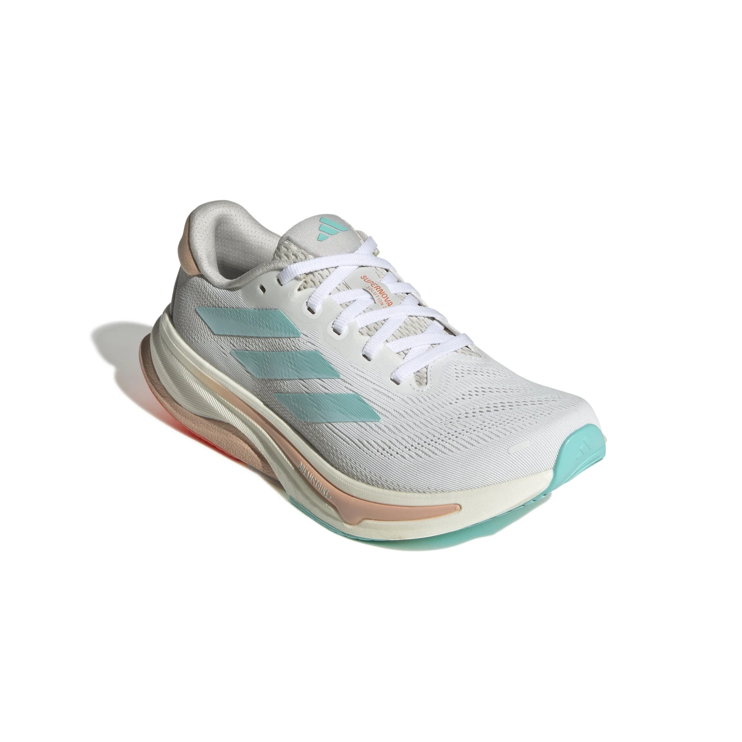 ADIDAS Women's Supernova Solution 2 (FTWWHT/FLAAQU/POWCOR) 3 ADIDAS Women's Supernova Solution 2 (FTWWHT/FLAAQU/POWCOR) - Image 3
