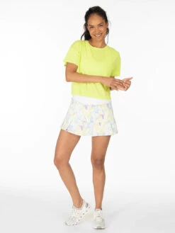 Women's Rhythm Skirt 2.0 - White Tropics Active Tennis Skirt -TCRunning Shop IMG 1870