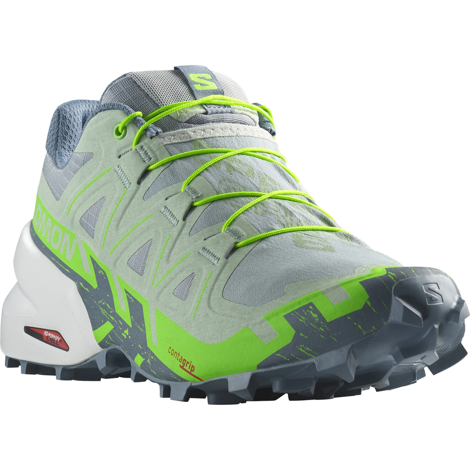 Salomon Women’s Speedcross 6 (Quarry/Green Gecko/Flint Stone) 3 Salomon Women’s Speedcross 6 (Quarry/Green Gecko/Flint Stone) - Image 3