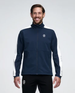 Men's Davos Performance Softshell Training Jacket - Navy Blue 6 Men's Davos Performance Softshell Training Jacket - Navy Blue -TCRunning Shop IMG 4135