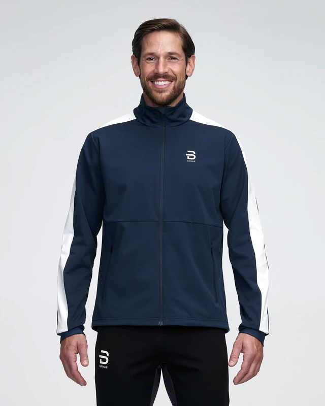 Men's Davos Performance Softshell Training Jacket - Navy Blue 3 Men's Davos Performance Softshell Training Jacket - Navy Blue - Image 3