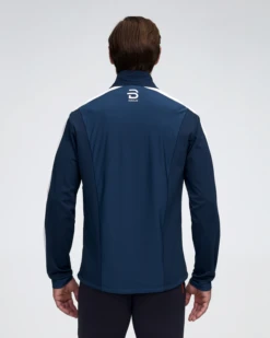 Men's Davos Performance Softshell Training Jacket - Navy Blue 7 Men's Davos Performance Softshell Training Jacket - Navy Blue -TCRunning Shop IMG 4138