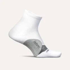 Feetures Elite Light Cushion Quarter Socks - White