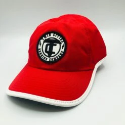 TCRC Power Strike Laser Vented Lite Cap - Red/White Performance Headwear