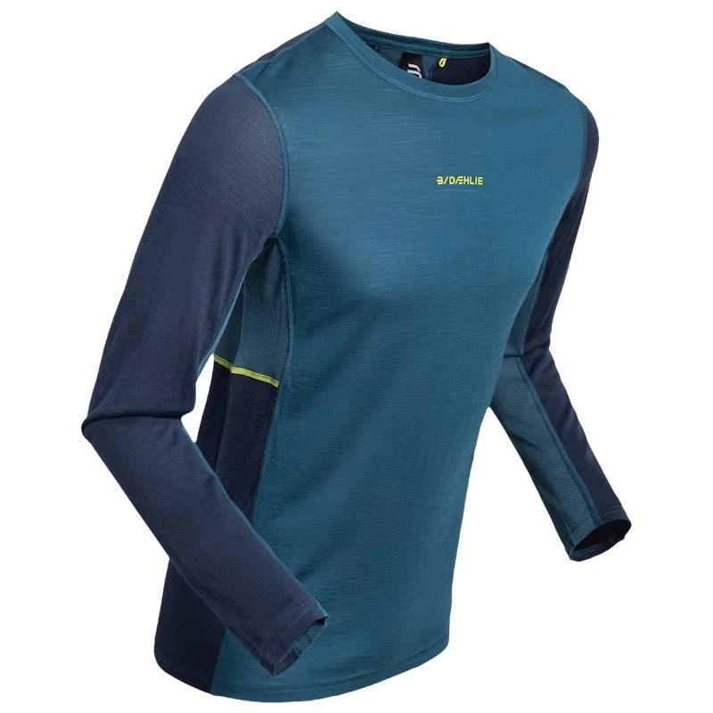 Men's Performance Merino Wool Long Sleeve Training Shirt - Teal 1 Men's Performance Merino Wool Long Sleeve Training Shirt - Teal