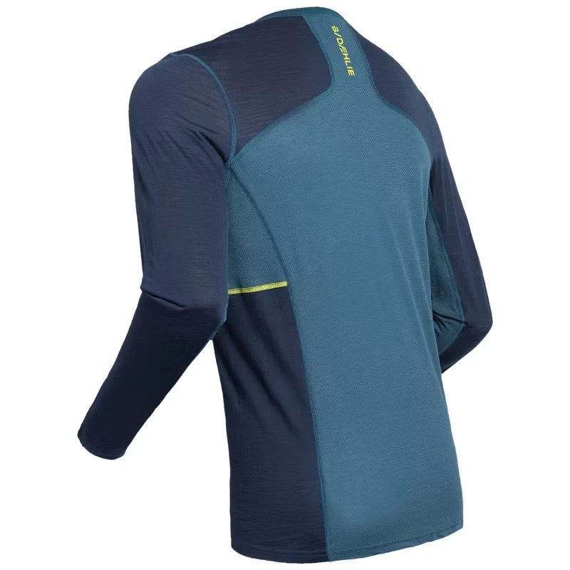 Men's Performance Merino Wool Long Sleeve Training Shirt - Teal 2 Men's Performance Merino Wool Long Sleeve Training Shirt - Teal - Image 2