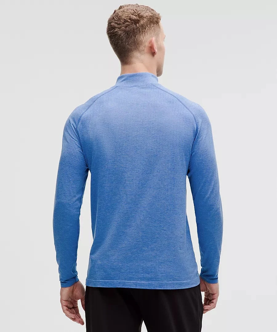 Lululemon Men's Metal Vent Tech Half-Zip Pullover - Cerulean Blue 2 Lululemon Men's Metal Vent Tech Half-Zip Pullover - Cerulean Blue - Image 2