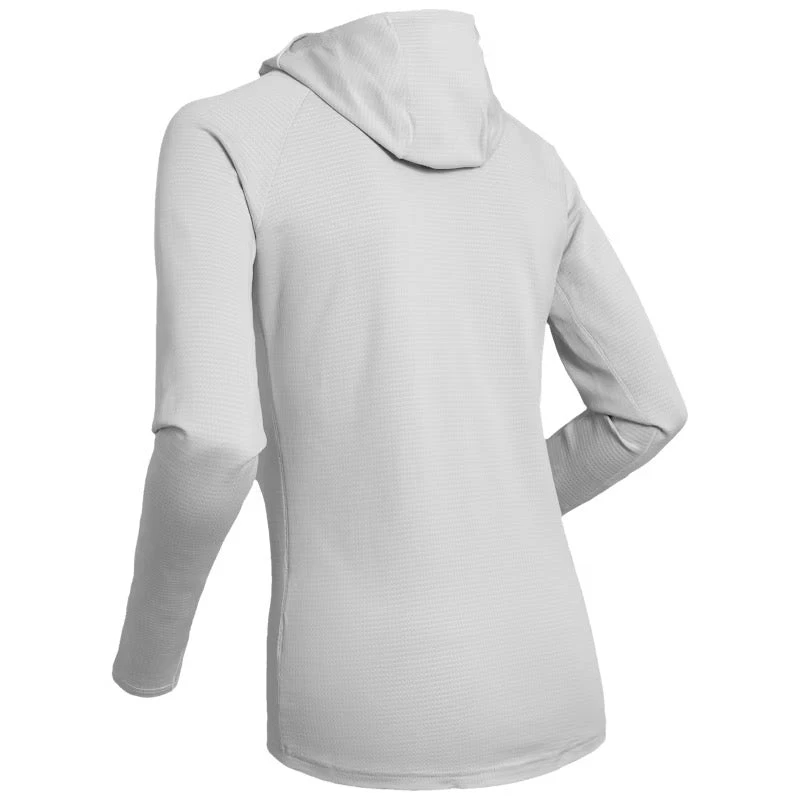 Women's Run 365 Long Sleeve Performance Running Hoodie - Quiet Grey 2 Women's Run 365 Long Sleeve Performance Running Hoodie - Quiet Grey - Image 2