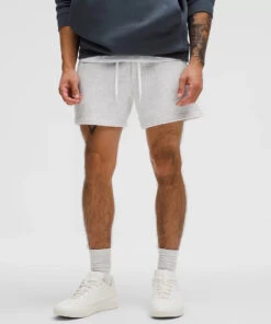 Lululemon Men's Steady State Classic-Fit Short 5" (Heathered Core Ultra Light Grey)
