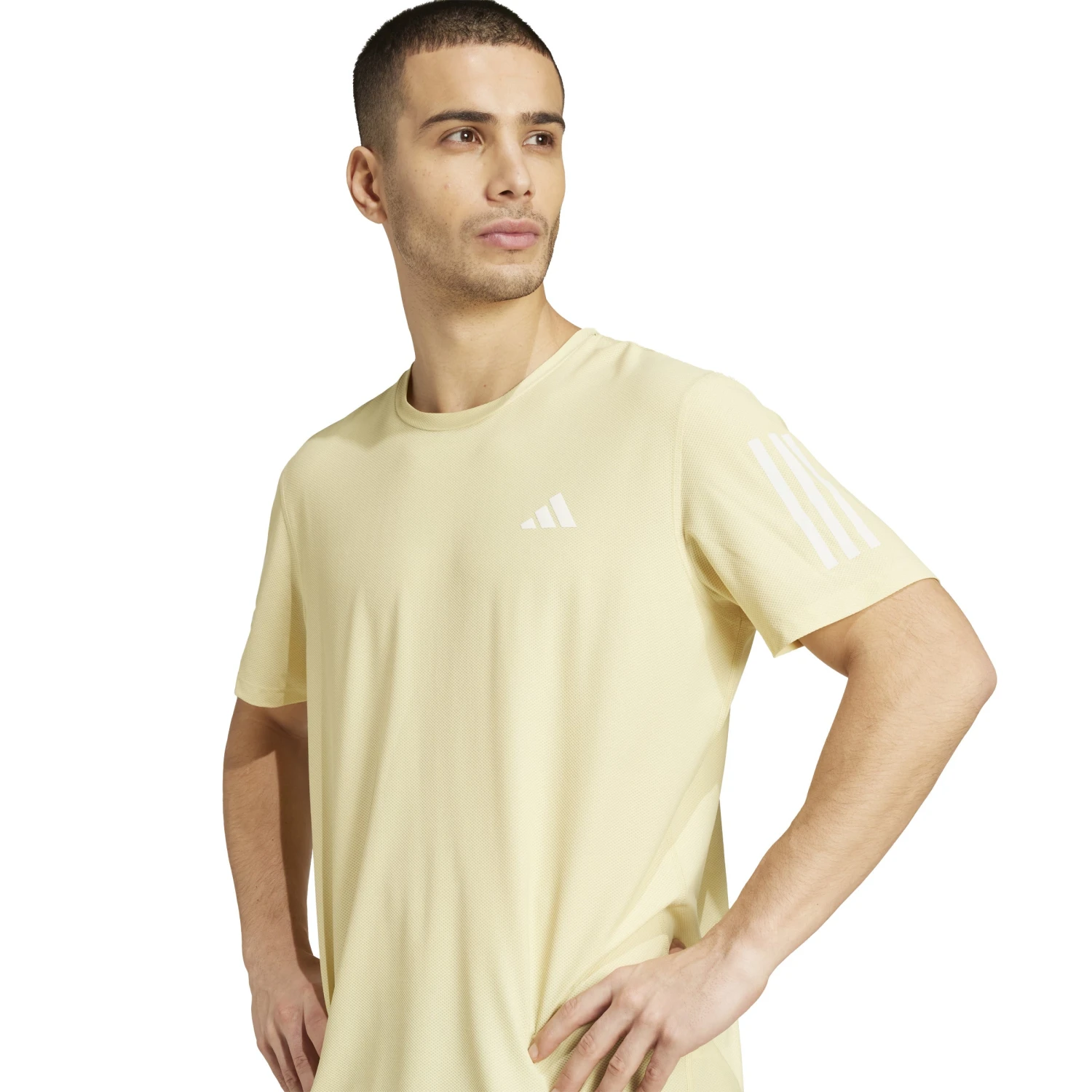 ADIDAS Men's OTR Base Tee (Powder Yellow) 4 ADIDAS Men's OTR Base Tee (Powder Yellow) - Image 4