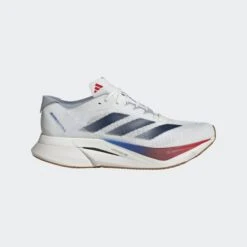 ADIDAS Men’s Adizero Boston 12 (Core White/Dark Blue/Pure Ruby)
