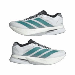 ADIDAS Men’s Adizero Boston 13 (Cloud White/Pure Teal/Grey) -TCRunning Shop JR4791 10 FOOTWEAR Photography MirroredPairView transparent