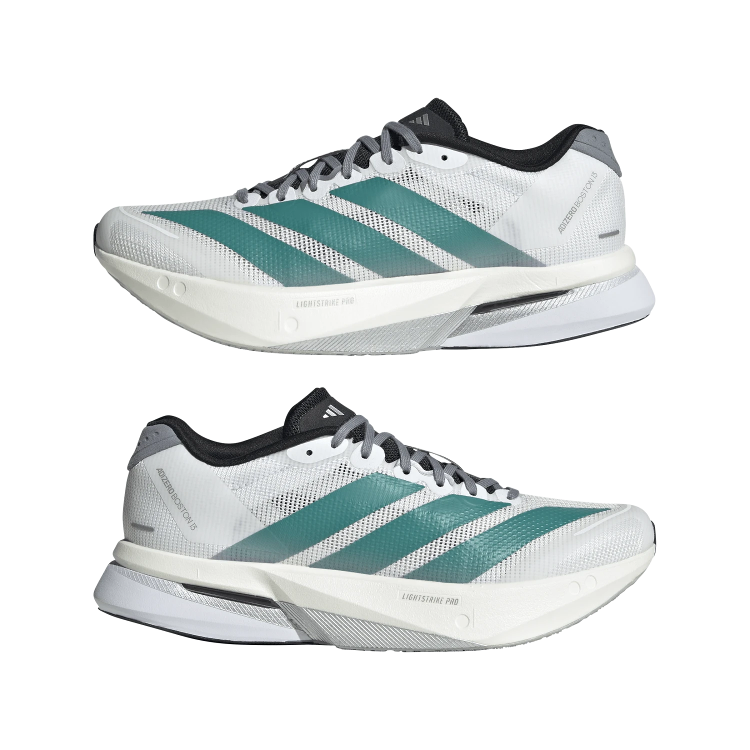 ADIDAS Women’s Adizero Boston 13 (Cloud White/Pure Teal/Grey) 3 ADIDAS Women’s Adizero Boston 13 (Cloud White/Pure Teal/Grey) - Image 3