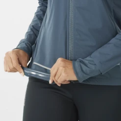 Salomon Women's Light Shell Jacket - Midnight Navy -TCRunning Shop LC2267800 3 MOD lightshelljkt midnightnavy siliconebas w