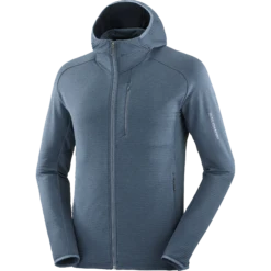 Salomon Men's Essential Lightwarm Full-Zip Hoodie - Midnight Navy
