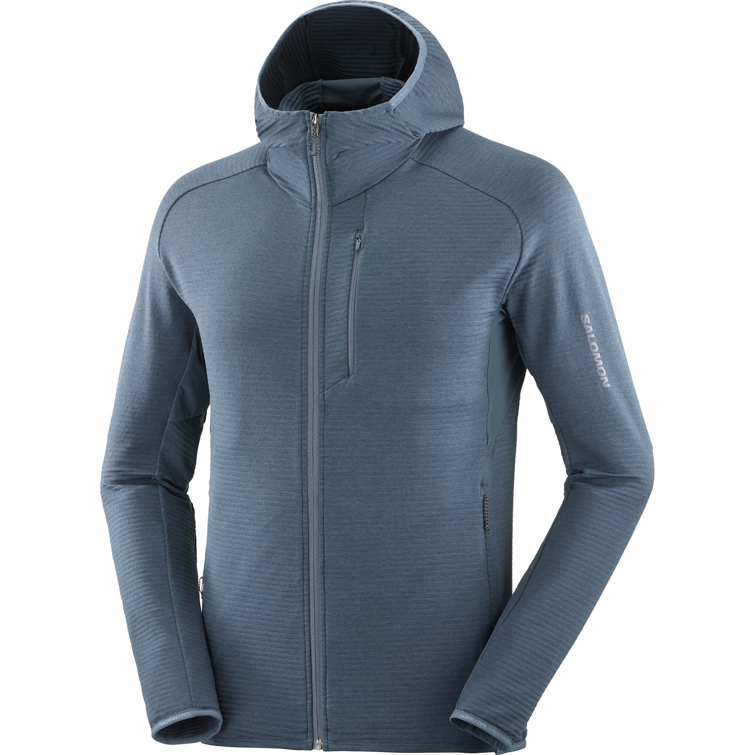 Salomon Men's Essential Lightwarm Full-Zip Hoodie - Midnight Navy 1 Salomon Men's Essential Lightwarm Full-Zip Hoodie - Midnight Navy