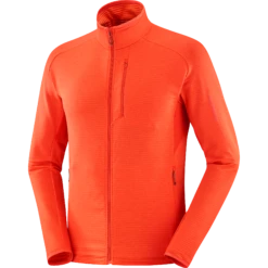 Salomon Men's Essential Lightwarm Full-Zip (Cherry Tomato)