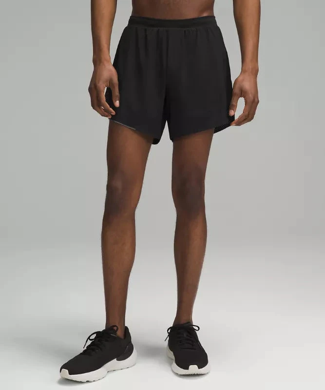Lululemon Men's Fast and Free Short 6" *Lined - Black 1 Lululemon Men's Fast and Free Short 6" *Lined - Black
