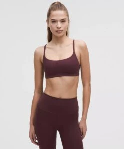 Lululemon Women's Wunder Train Strappy Racer Bra in Goodnight Plum