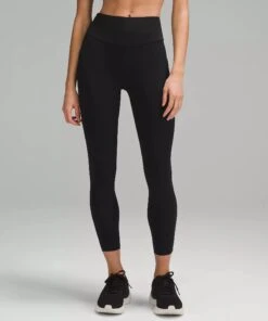 Lululemon Women's Fast And Free HR Tight 25" With Pockets (Black)