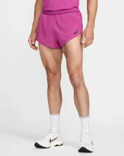 Nike Men's Aeroswift Dri-FIT ADV 2" Brief-Lined Running Shorts (518 - Hot Fuchsia/Black)