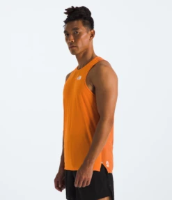 The North Face Men's Summit High Trail Tank (Digital Orange/Iron Bronze) -TCRunning Shop NF0A89B658B MODEL34
