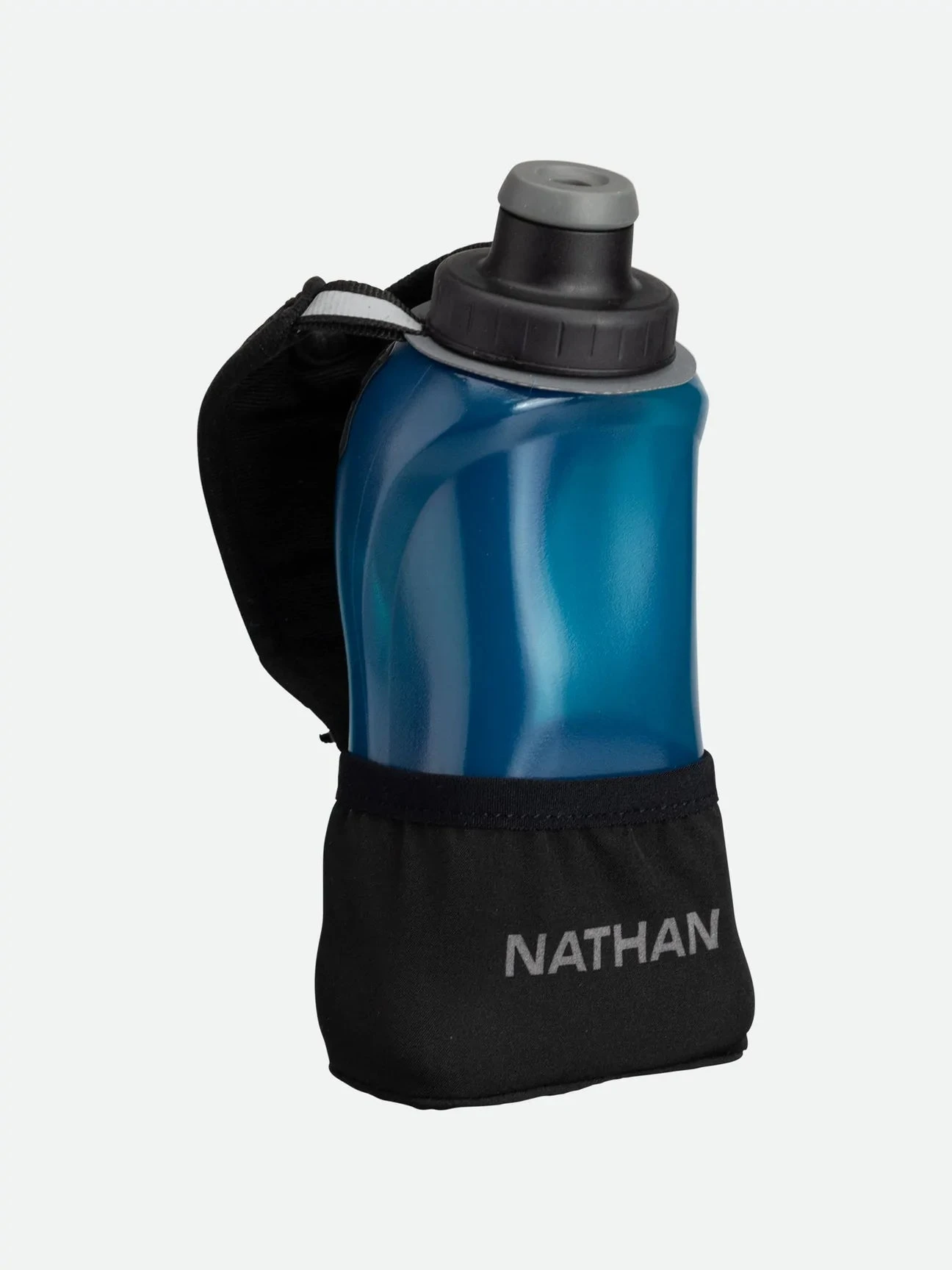 Nathan QuickSqueeze Lite 12oz Handheld Running Flask - Black/Marine Blue 1 Nathan QuickSqueeze Lite 12oz Handheld Running Flask - Black/Marine Blue