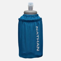 Nathan Pinnacle Soft Flask Handheld 18oz - Sailor Blue/Reflective Silver