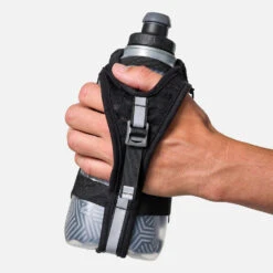 Nathan SpeedDraw 2 Insulated Flask 18oz (Black/Reflective Silver) -TCRunning Shop NS70760 00010 SpeedDraw2 18ozInsulFlask onBody 2 1000x b9d71cc4 fe94 44ab 8cf4 2fc534240bfd