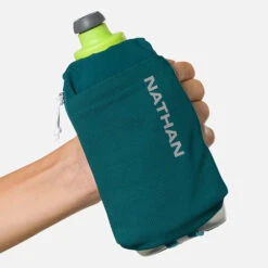 Nathan SpeedDraw 2 Flask 18oz (Deep Teal/Reflective Silver) -TCRunning Shop NS70840 60460 SpeedDraw2 18ozFlask onBody 1 1000x 48b50d2b dea8 4afb 86cd a5122aea4717