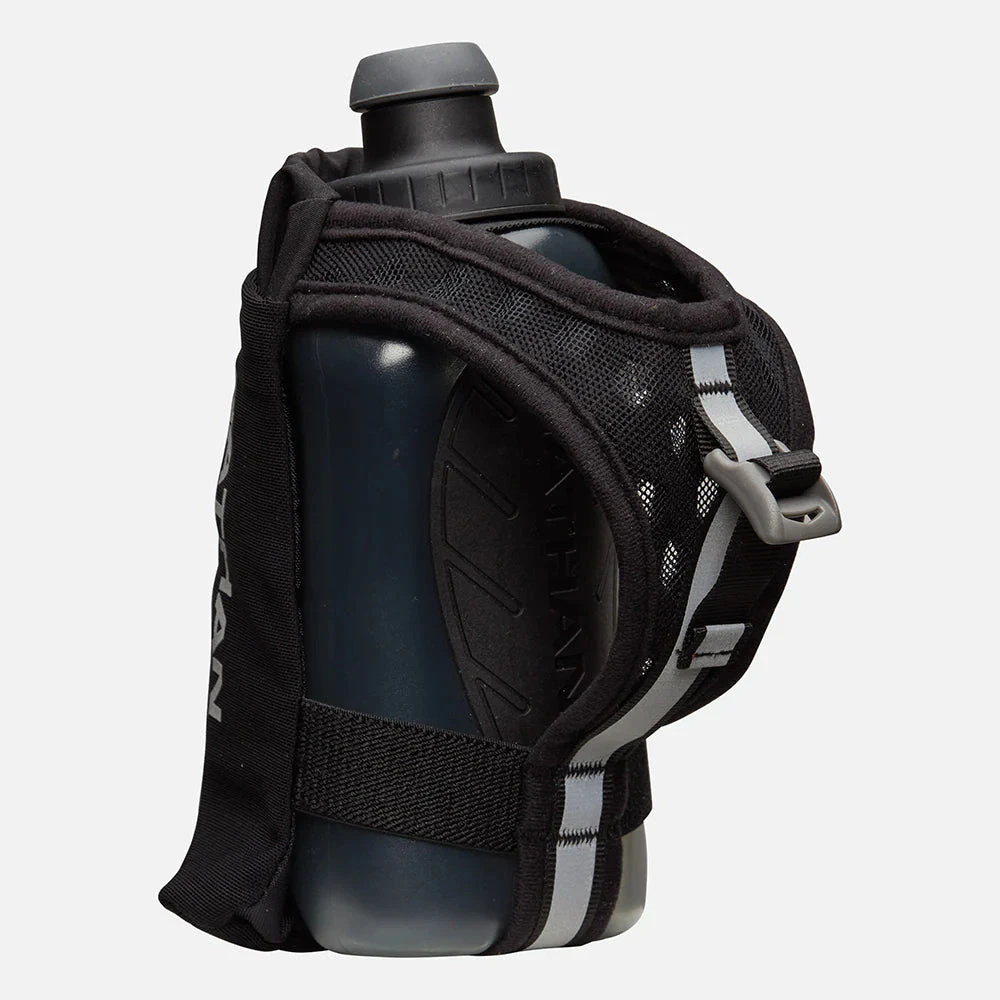 Nathan SpeedDraw 2 Flask 12oz Handheld Hydration - Black/Reflective Silver 2 Nathan SpeedDraw 2 Flask 12oz Handheld Hydration - Black/Reflective Silver - Image 2
