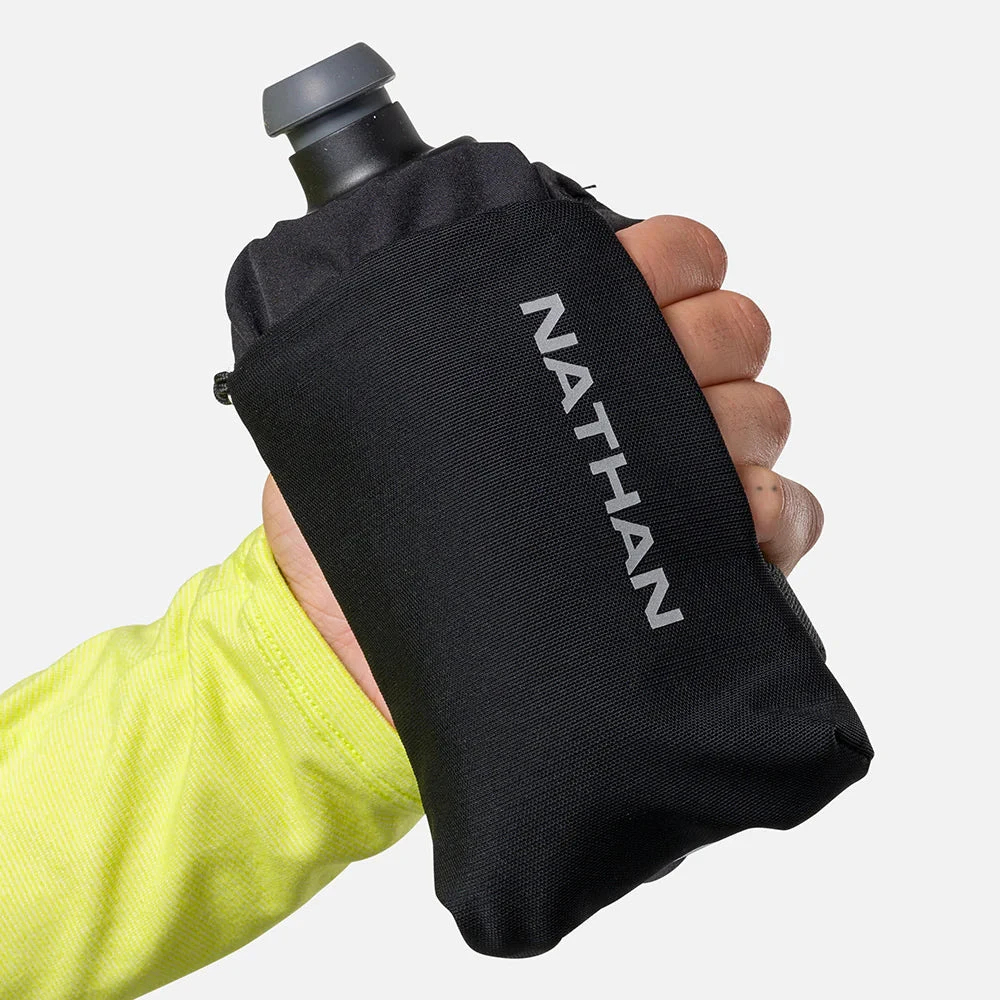 Nathan SpeedDraw 2 Flask 12oz Handheld Hydration - Black/Reflective Silver 5 Nathan SpeedDraw 2 Flask 12oz Handheld Hydration - Black/Reflective Silver - Image 5