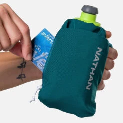 Nathan SpeedDraw 2 Flask 12oz Handheld Hydration - Deep Teal -TCRunning Shop NS70860 60460 SpeedDraw2 12ozFlask onBody 3 1000x 2a65974c 61ec 458e b714 afca407a51b4