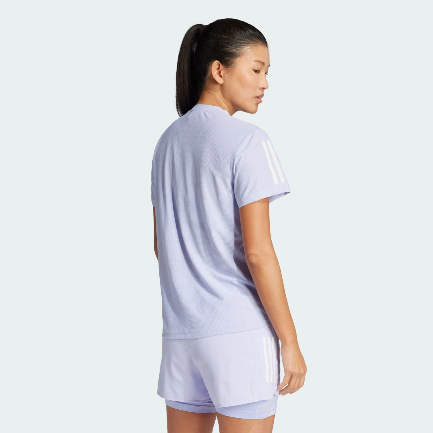 ADIDAS Women's OTR Base Tee - Violet Tone Performance Running Top 2 ADIDAS Women's OTR Base Tee - Violet Tone Performance Running Top - Image 2