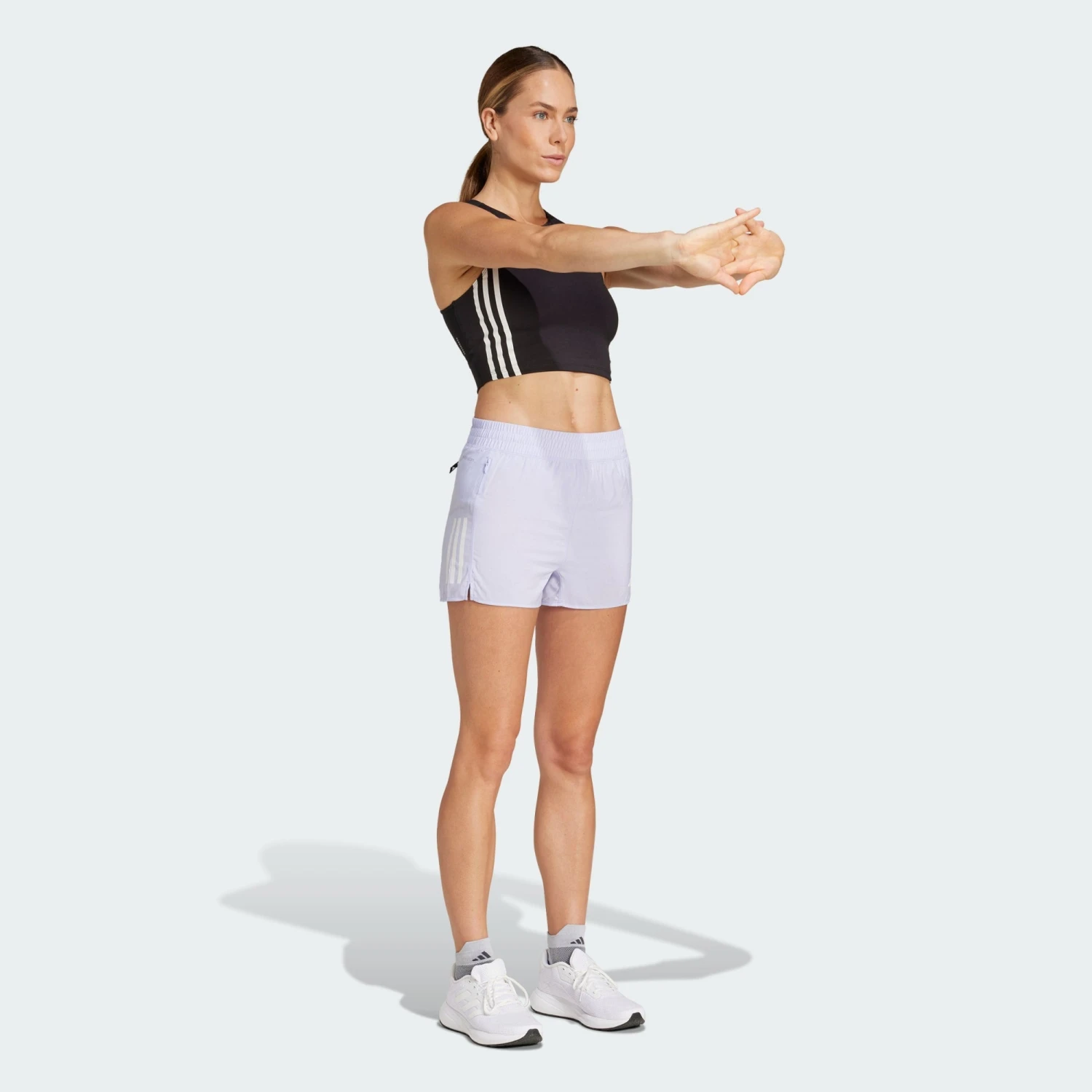 ADIDAS Women's OTR Base Shorts (Violet Tone) 3 ADIDAS Women's OTR Base Shorts (Violet Tone) - Image 3