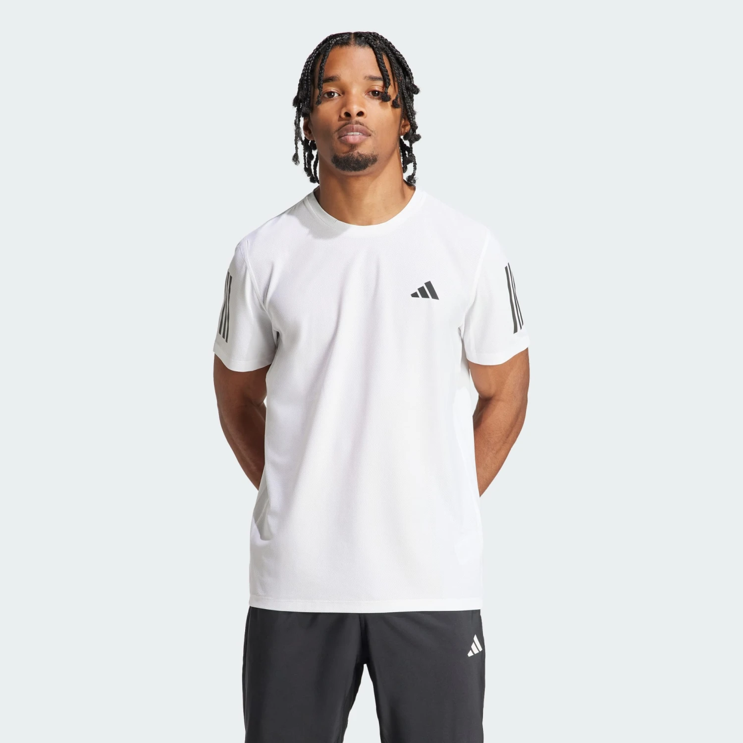 ADIDAS Men's Own the Run (OTR) Base Tee - White 1 ADIDAS Men's Own the Run (OTR) Base Tee - White