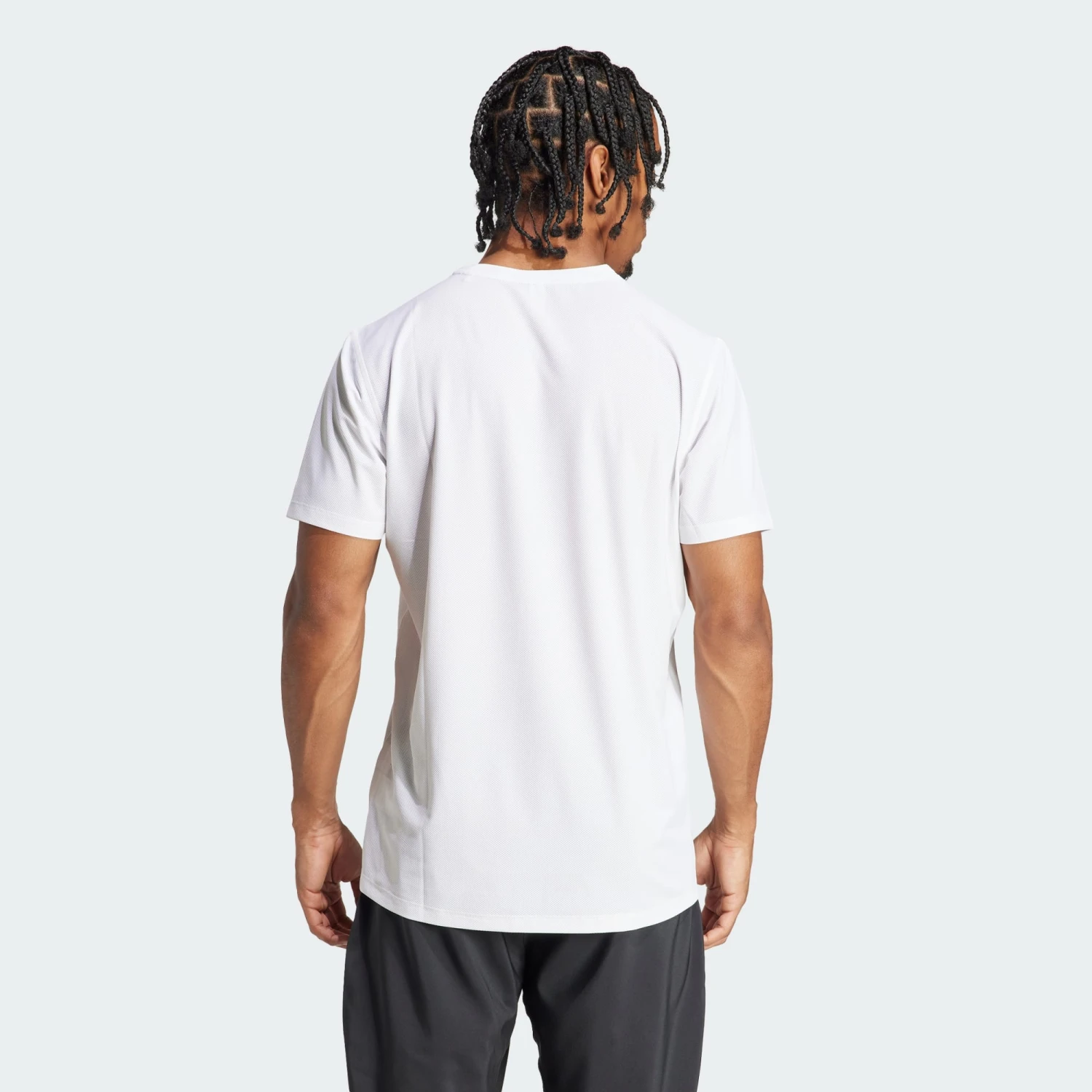 ADIDAS Men's Own the Run (OTR) Base Tee - White 2 ADIDAS Men's Own the Run (OTR) Base Tee - White - Image 2
