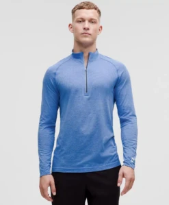 Lululemon Men's Metal Vent Tech Half-Zip Pullover - Cerulean Blue