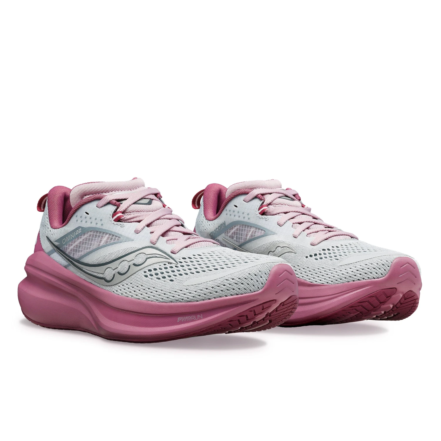 Saucony Women’s Omni 22 (105 - Cloud/Orchid) 2 Saucony Women’s Omni 22 (105 - Cloud/Orchid) - Image 2