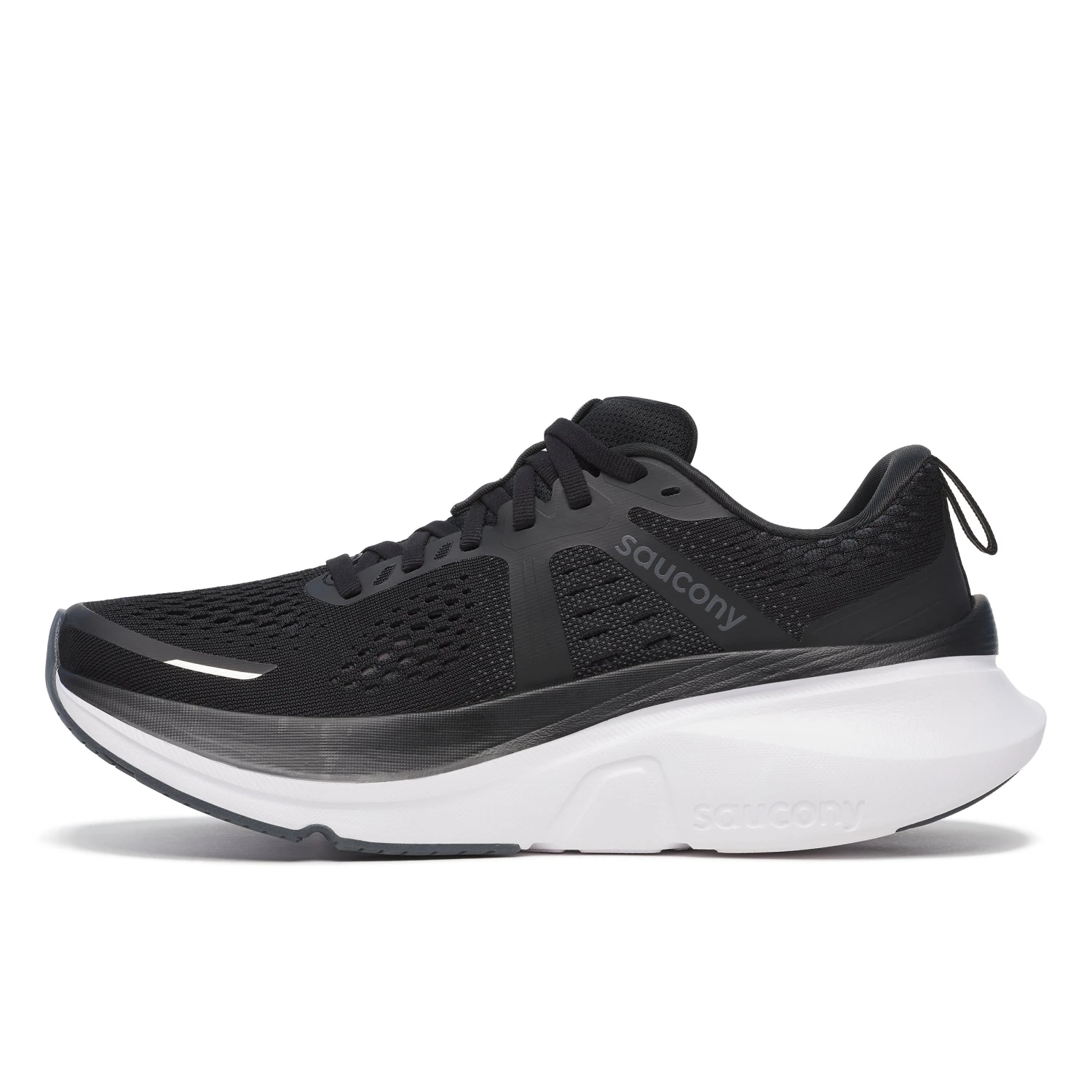 Saucony Women's Guide 18 WIDE (100 - Black/White) 2 Saucony Women's Guide 18 WIDE (100 - Black/White) - Image 2