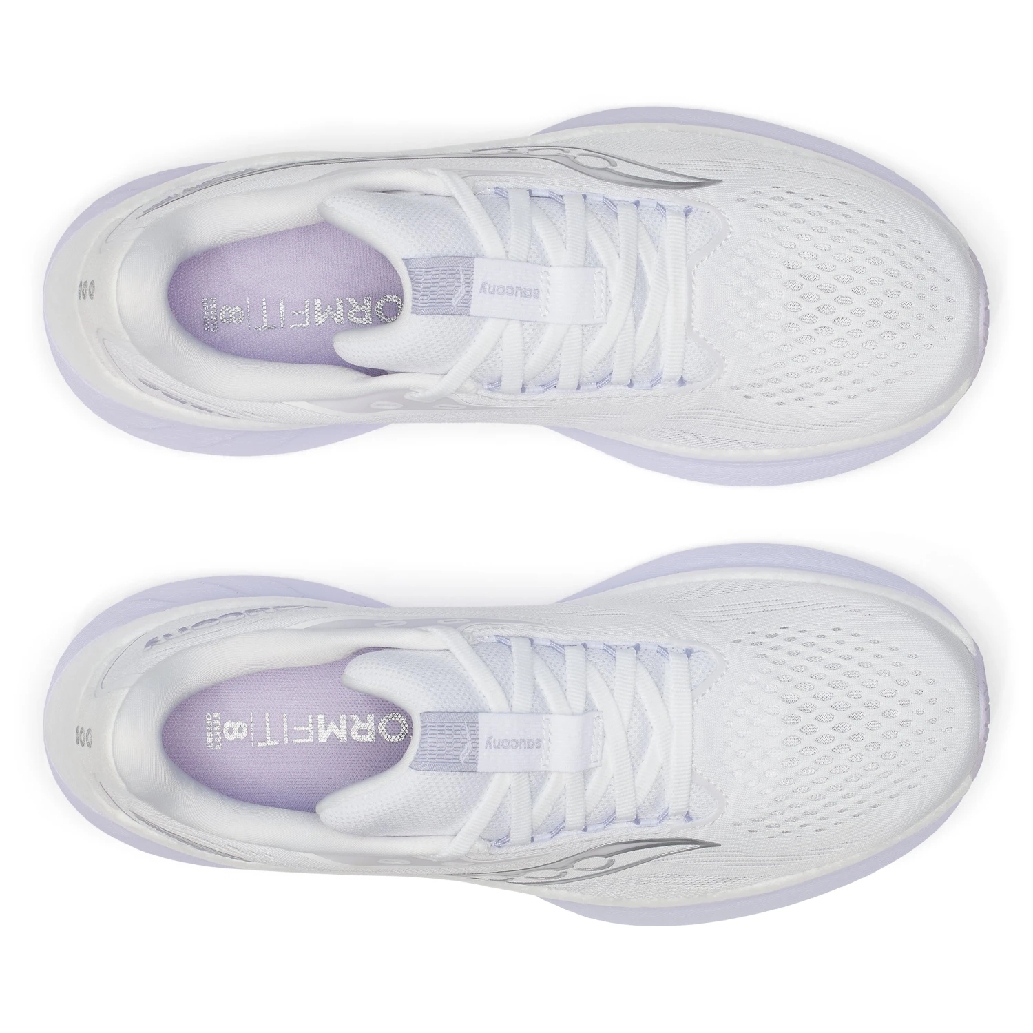 Saucony Women's Ride 18 WIDE (245 - White/Thistle) 4 Saucony Women's Ride 18 WIDE (245 - White/Thistle) - Image 4