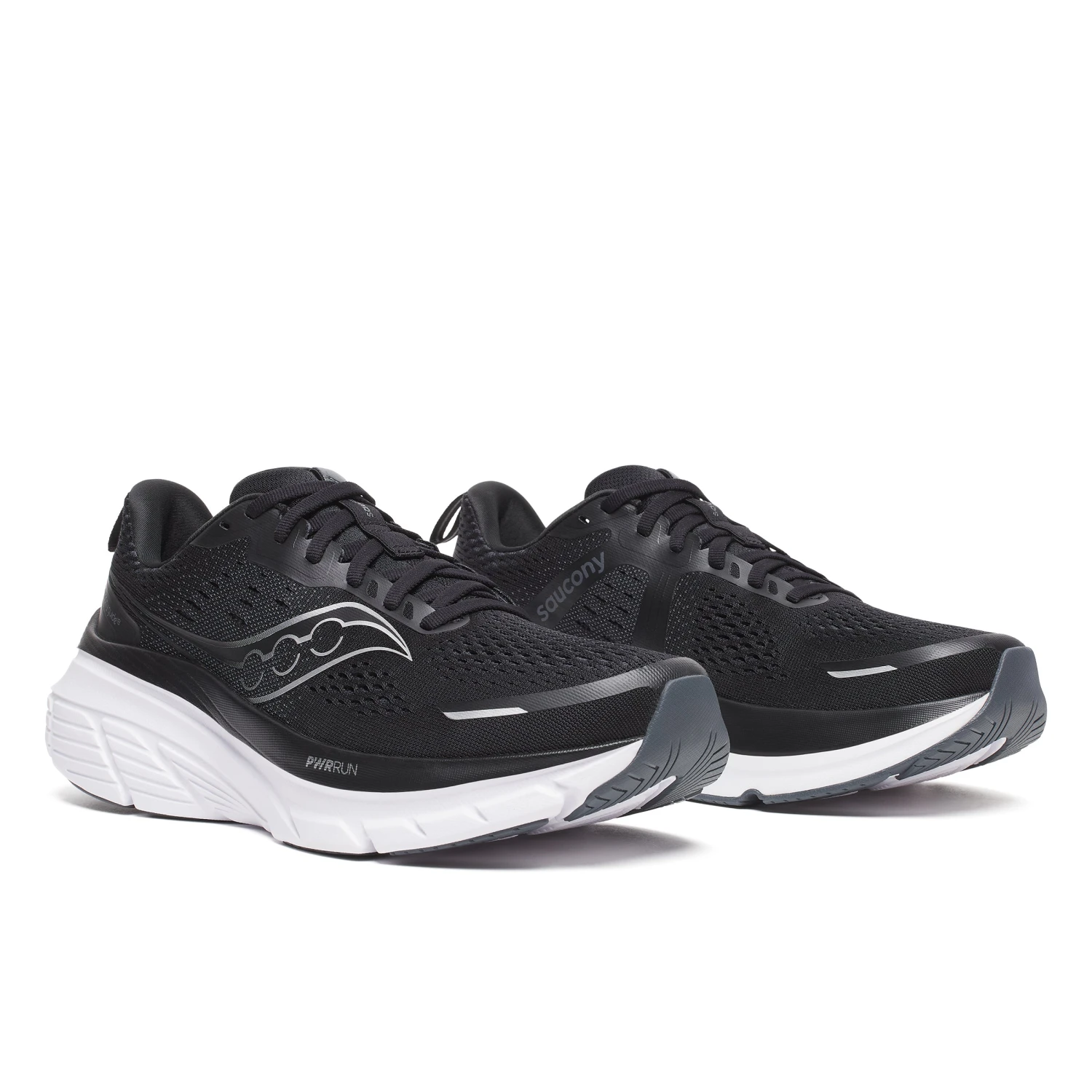 Saucony Men's Guide 18 WIDE (100 - Black/White) 3 Saucony Men's Guide 18 WIDE (100 - Black/White) - Image 3