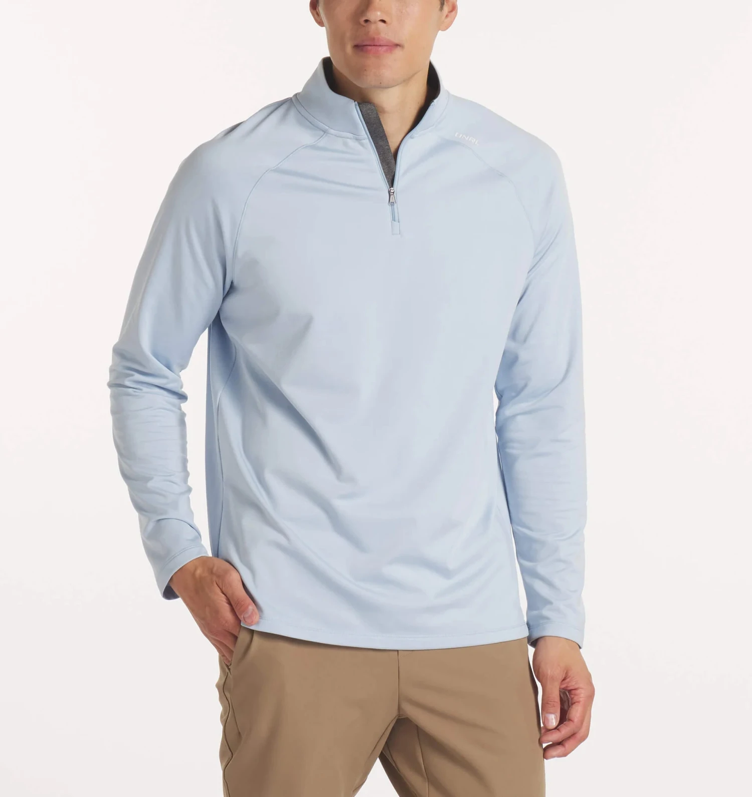 Men's Interlock Quarter Zip (Sky Blue) 1 Men's Interlock Quarter Zip (Sky Blue)