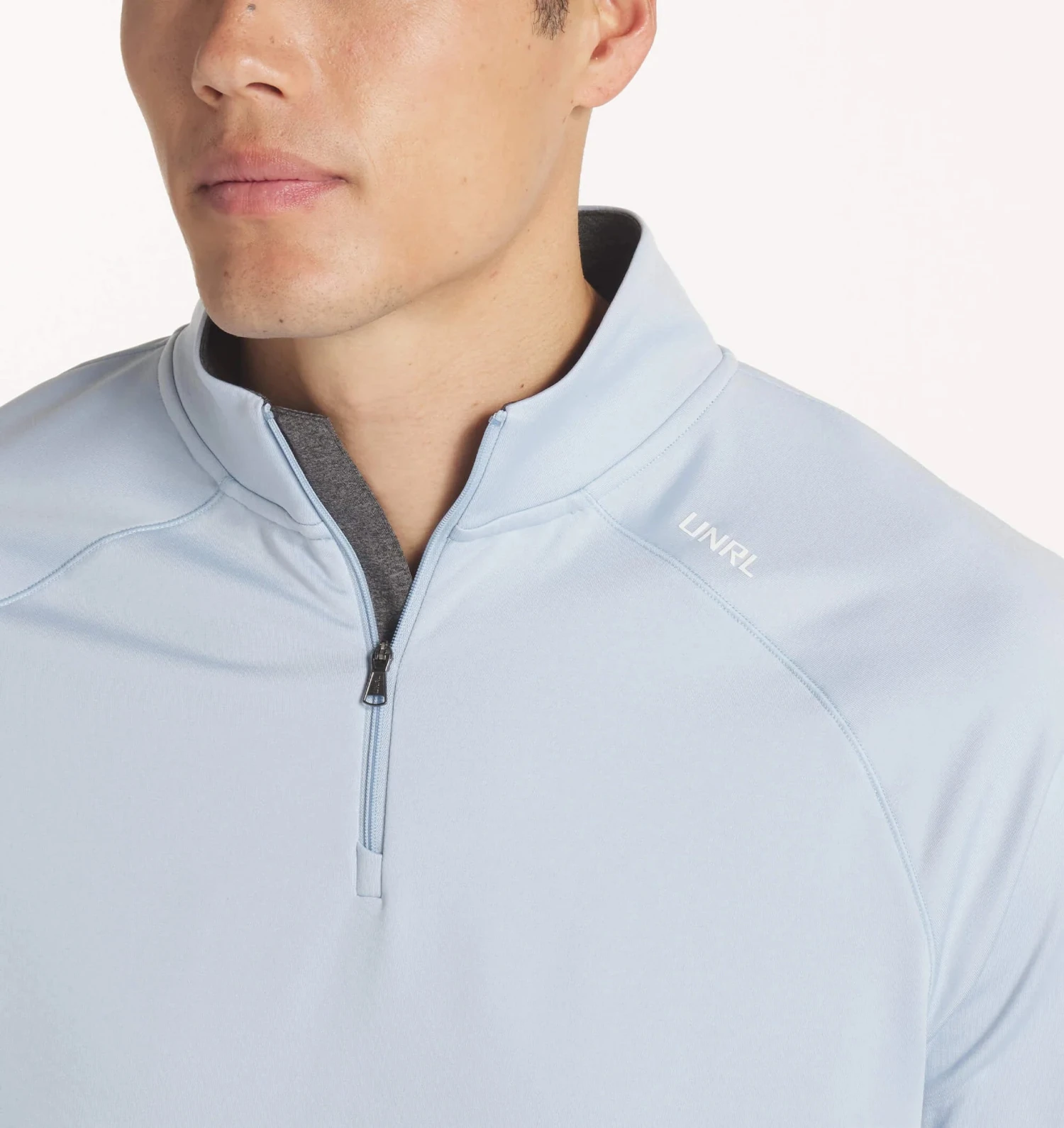 Men's Interlock Quarter Zip (Sky Blue) 2 Men's Interlock Quarter Zip (Sky Blue) - Image 2