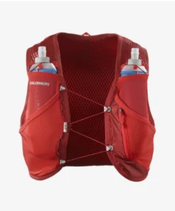 Salomon Active Skin 8 Running Vest - Red Dahlia/High Risk Red